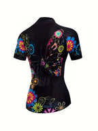 Women's Short Sleeve Cycling Jersey - Butterfly