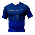 men blue short sleeve cycling shirt front