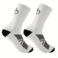 White Unisex Cycling Socks - Bicycle Icon