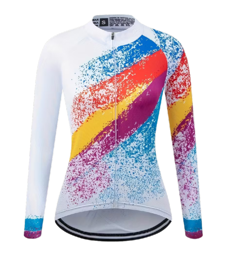 Women's Long Sleeve Cycling Jersey - Rainbow